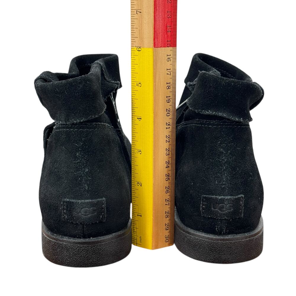 UGG Josefene Cuff Suede Ankle Boot SZ 11 Womens Black Comfort Slouchy Distressed - Picture 8 of 12